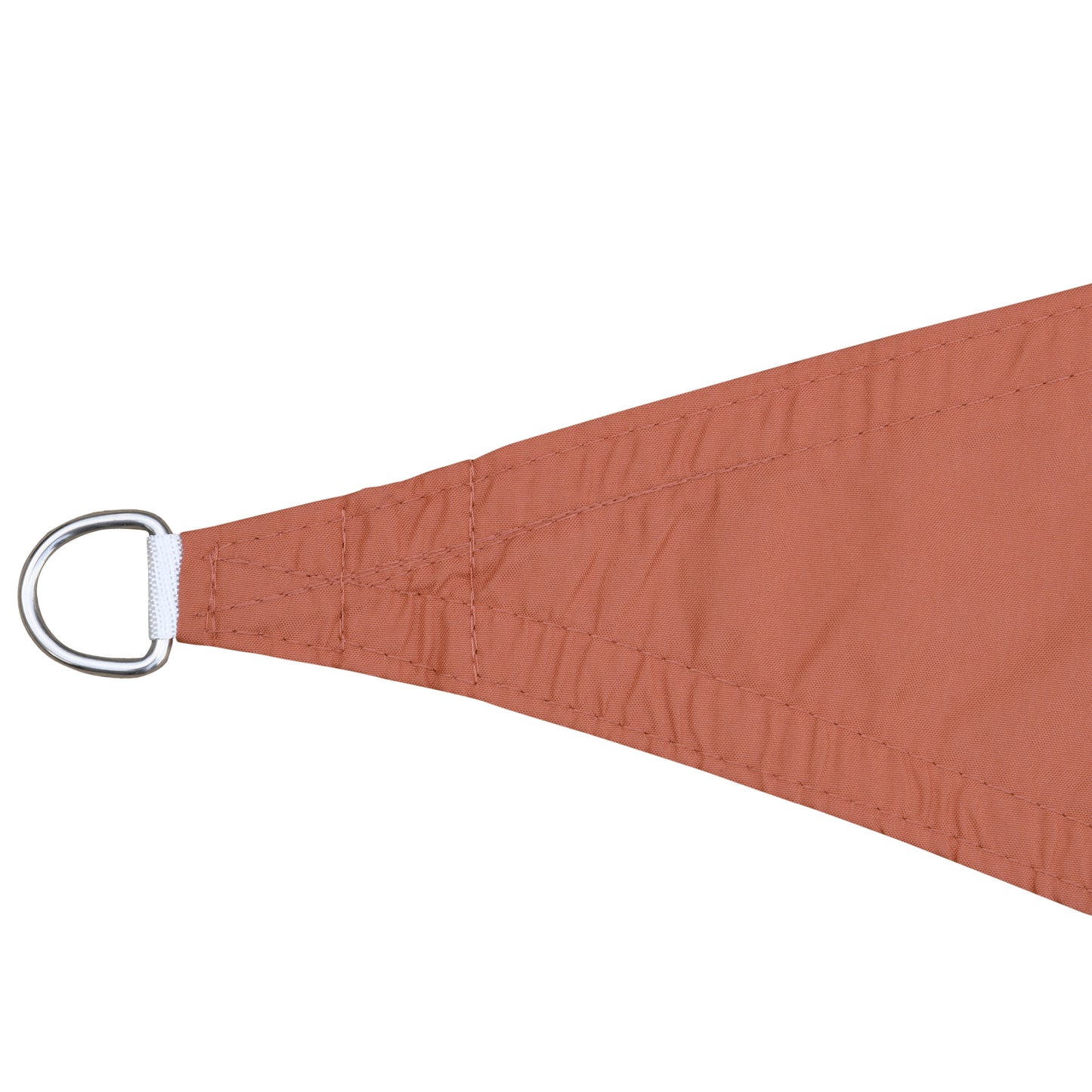 Outsunny Toldo Vela Sombrilla Parasol Triangular De Poliéster 160g/m² Naranja_3