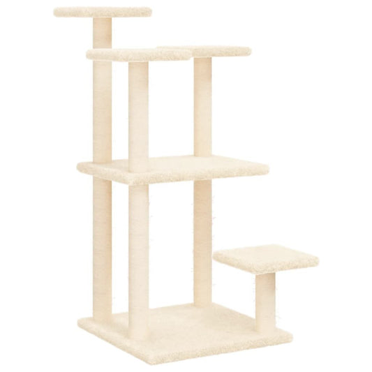 Vidaxl Postes Rascadores Para Gatos Con Plataformas Crema 98,5 Cm_0