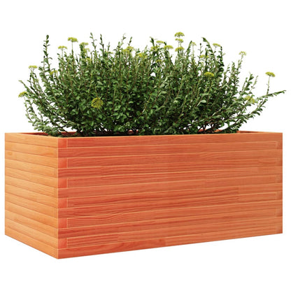 Jardinera Madera Maciza De Pino Marrón Cera 110x60x45,5 Cm_3