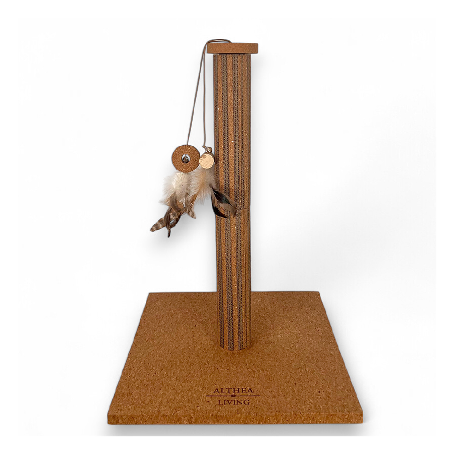 Poste Rascador Para Gatos Brisa De Corcho Natural Althea Living 36x36x54cm_0