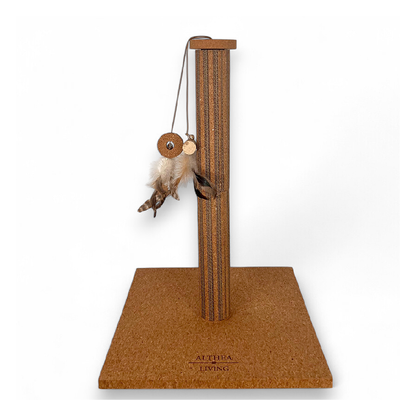 Poste Rascador Para Gatos Brisa De Corcho Natural Althea Living 36x36x54cm_0