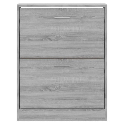 Vidaxl Mueble Zapatero Madera Contrachapada Gris Sonoma 63x24x81 Cm_3