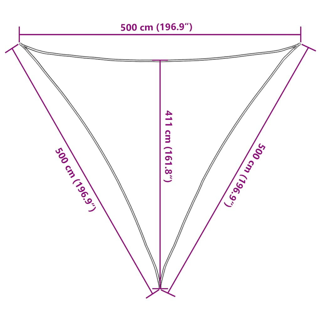 Vidaxl Toldo De Vela Triangular Hdpe Azul 160 G/m² 5x5x5 M_2