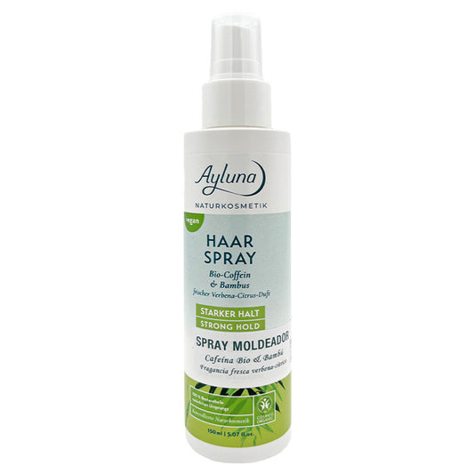 Spray de styling orgânico Ayluna com cafeína e bambu, 150 ml