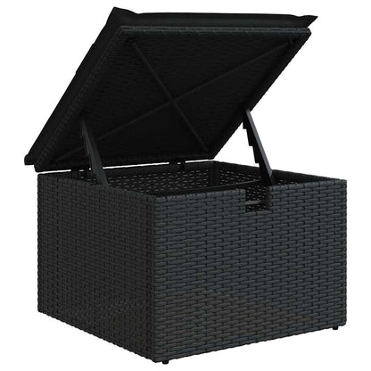Set De Sofás De Jardín Y Cojines 8 Piezas Ratán Sintético Negro / Vetonek_0
