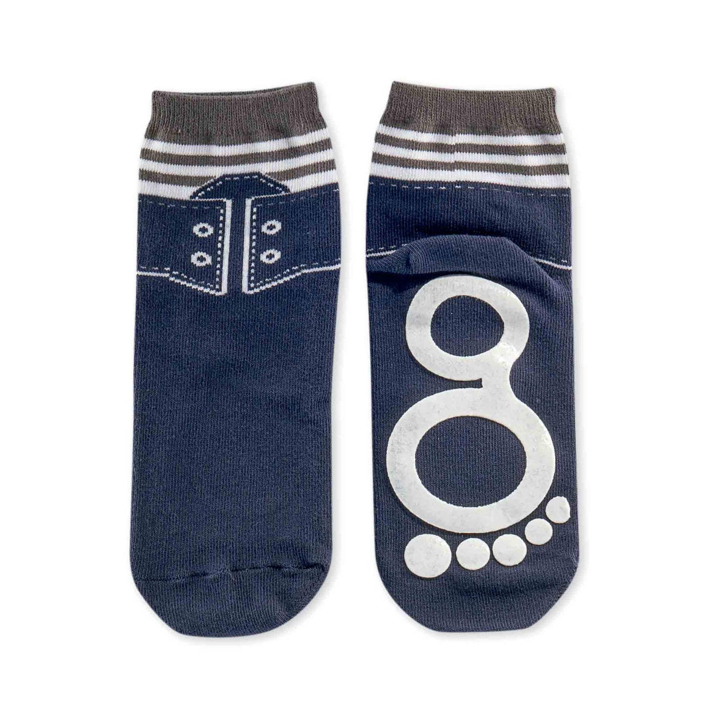 Calcetines Antideslizantes Para Bebés, Niños Y Adultos Sneakers Blue Bigtoes Socks 18 Meses_0