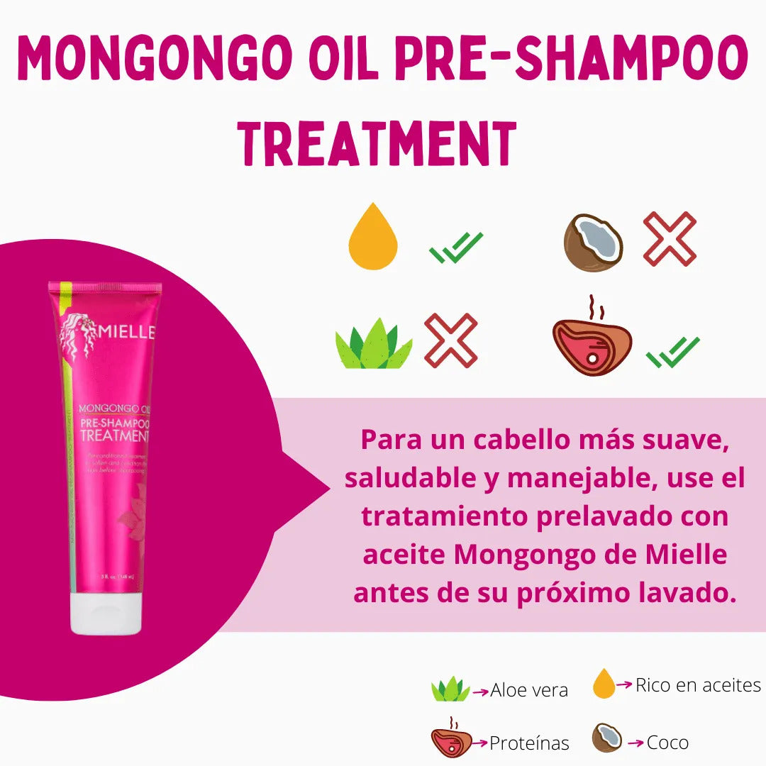 Tratamiento Pre-shampoo Mongongo Oil Mielle Organics 148ml_1