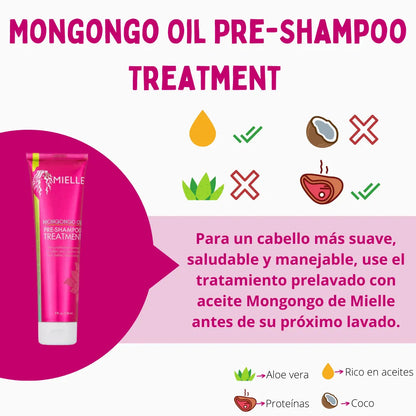 Tratamiento Pre-shampoo Mongongo Oil Mielle Organics 148ml_1