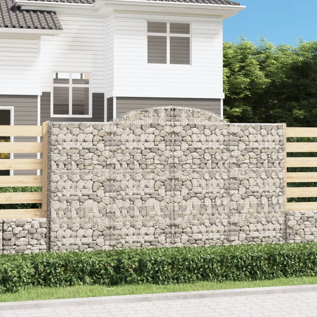 Cestas De Gaviones 5 Uds Forma De Arco Hierro 300x50x180/200 Cm_1