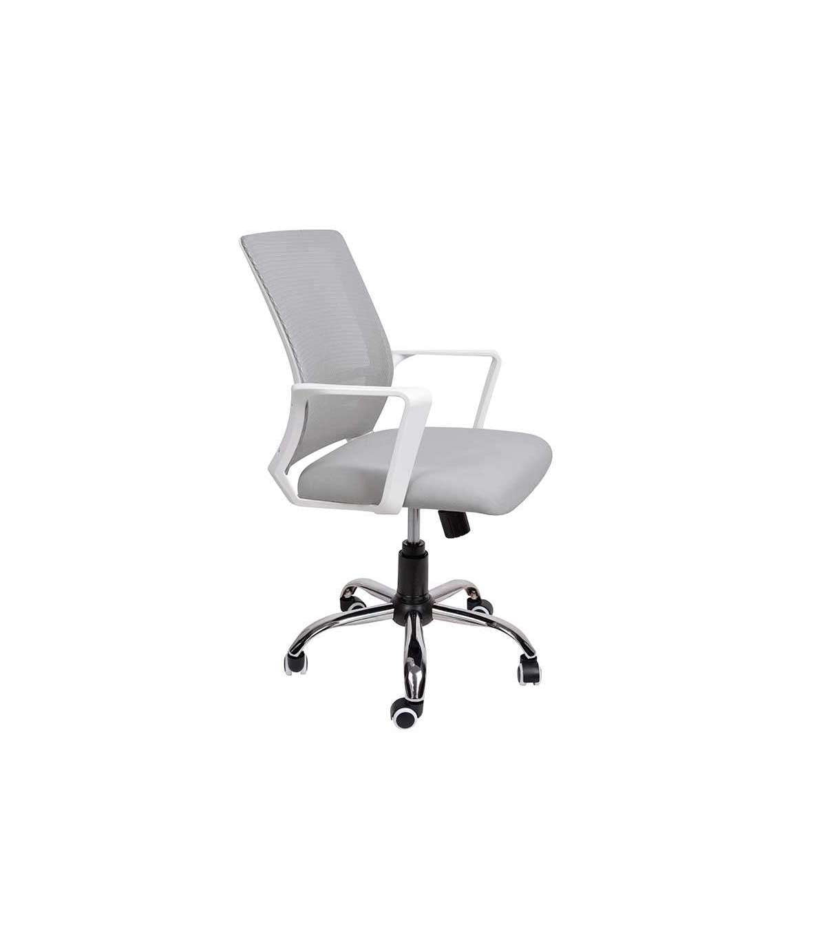 Silla Despacho Giratoria Elevable Gris, 55cm(ancho) 92/102cm(altura) 63cm(fondo)._2