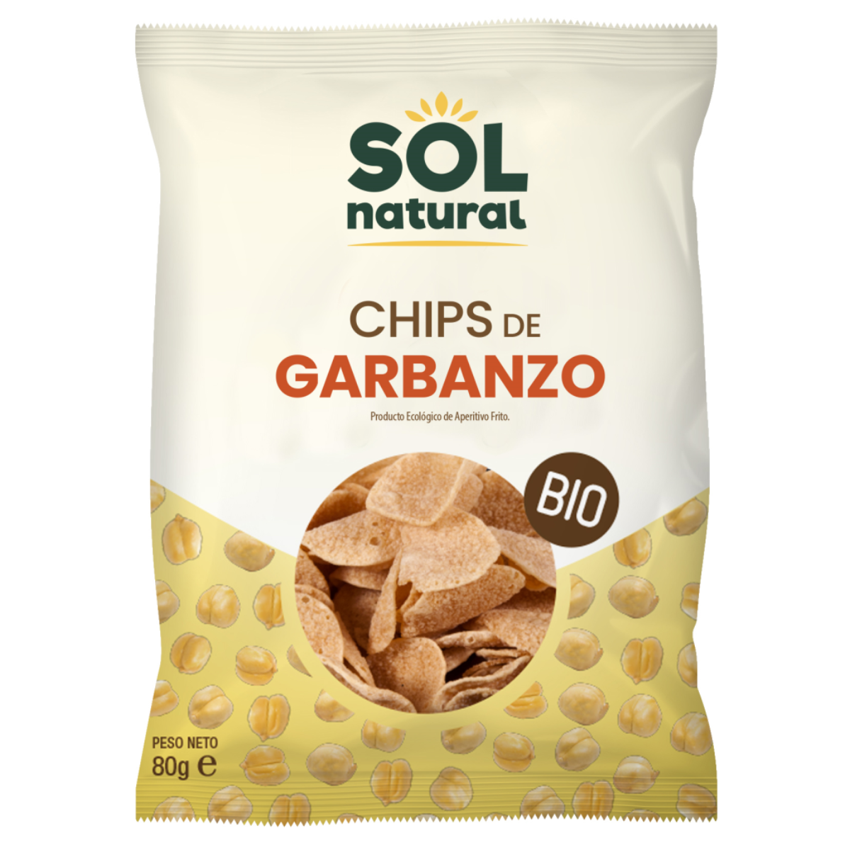 Chips de Grão de Bico Sol Natural 80g