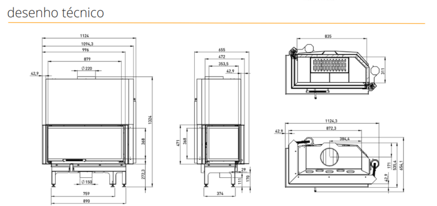 Insertables Con Ventilación A Leña Metlor Modelo Quina 900_4