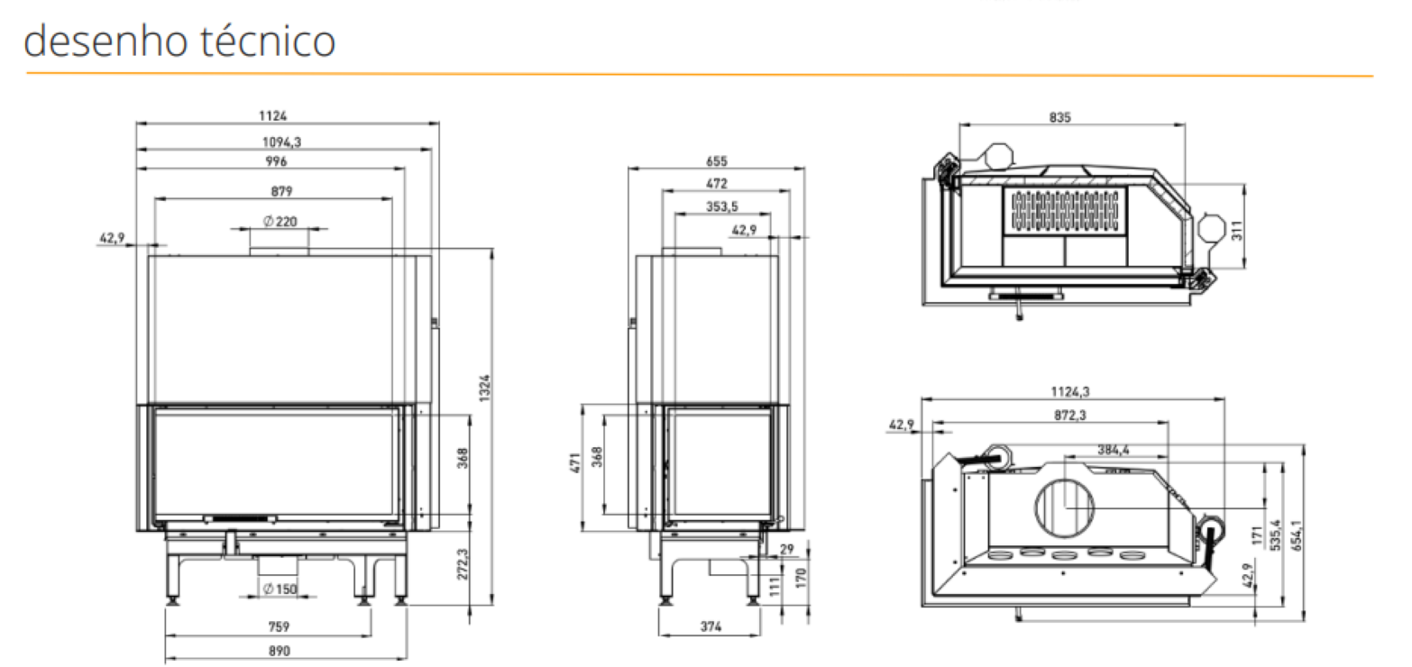 Insertables Con Ventilación A Leña Metlor Modelo Quina 900_4