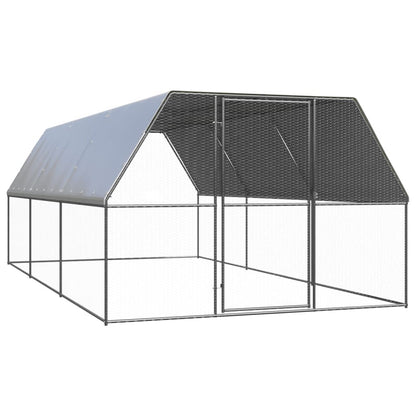 Vidaxl Jaula Gallinero De Acero Galvanizado 3x6x2 M_0