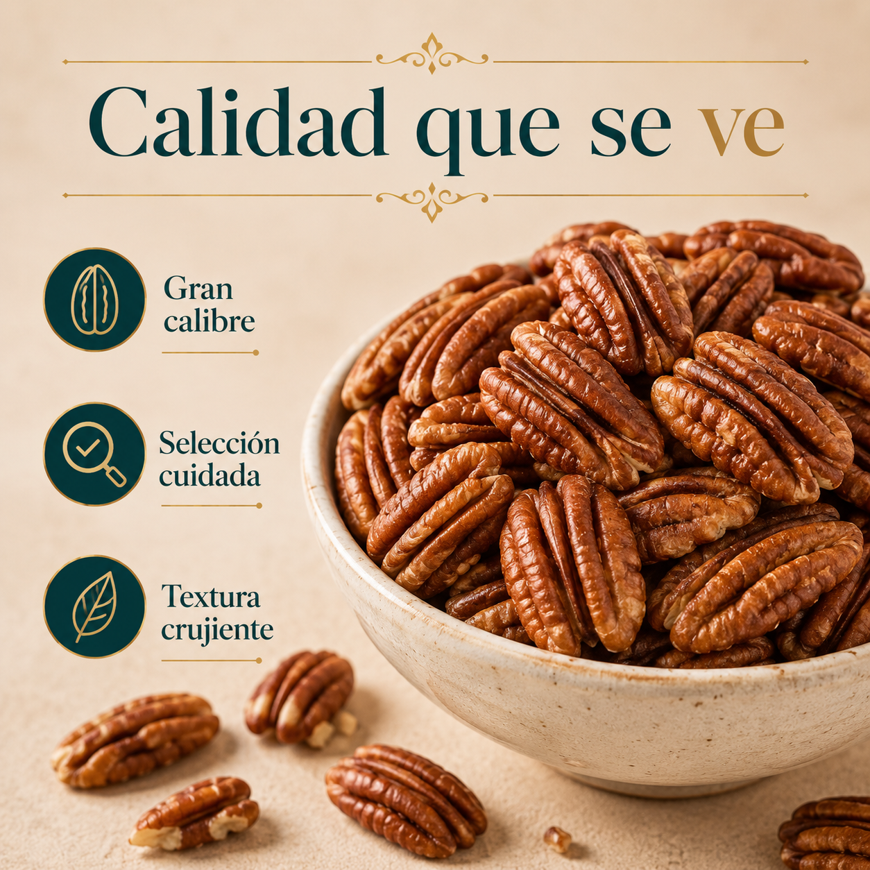 Mitades De Nuez Pecana Mantecosa - Envasadas Al Vacío - 700g | Fruto Seco Ecológico Premium, Snack Vegano Natural_4
