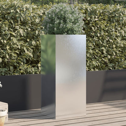 Jardinera De Acero Inoxidable Plateado 32x29x75 Cm_1
