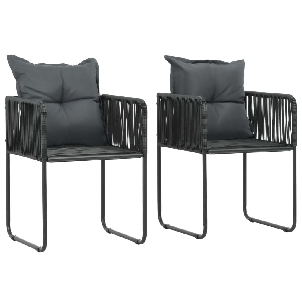 Vidaxl Set De Comedor De Jardín De 3 Piezas Pvc Ratán Negro Y Marrón_3