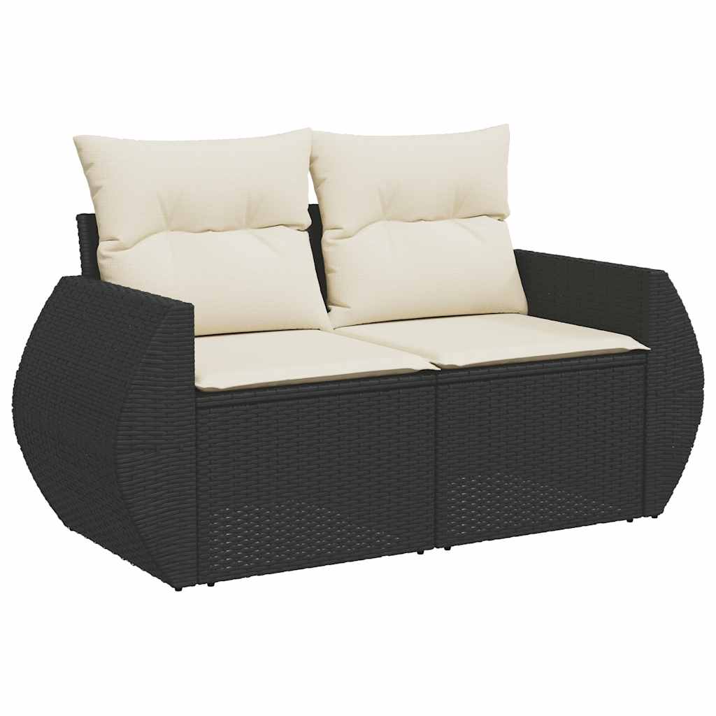 Set De Sofás De Jardín 11 Pzas Y Cojines Ratán Sintético Negro / Vetonek_1