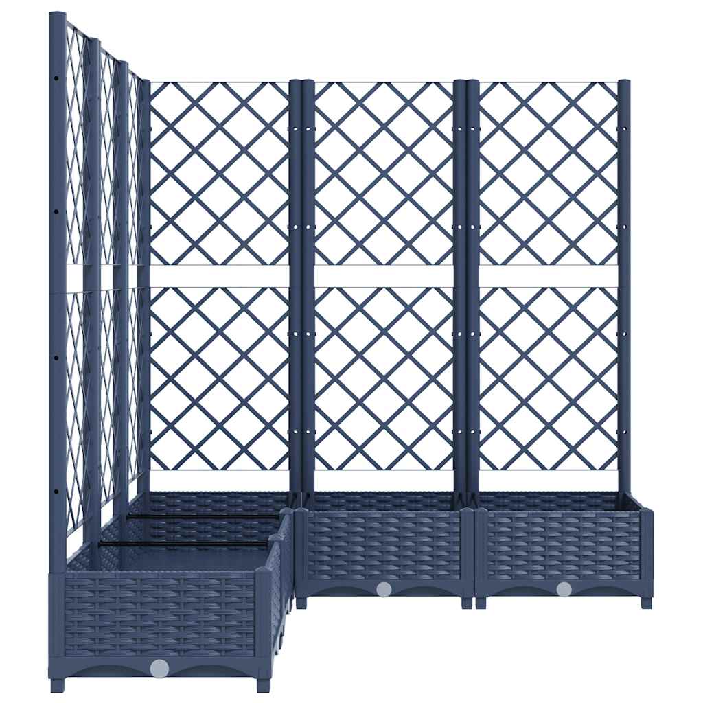 Jardinera Con Enrejado Pp Azul Gris 120x120x121,5 Cm_3