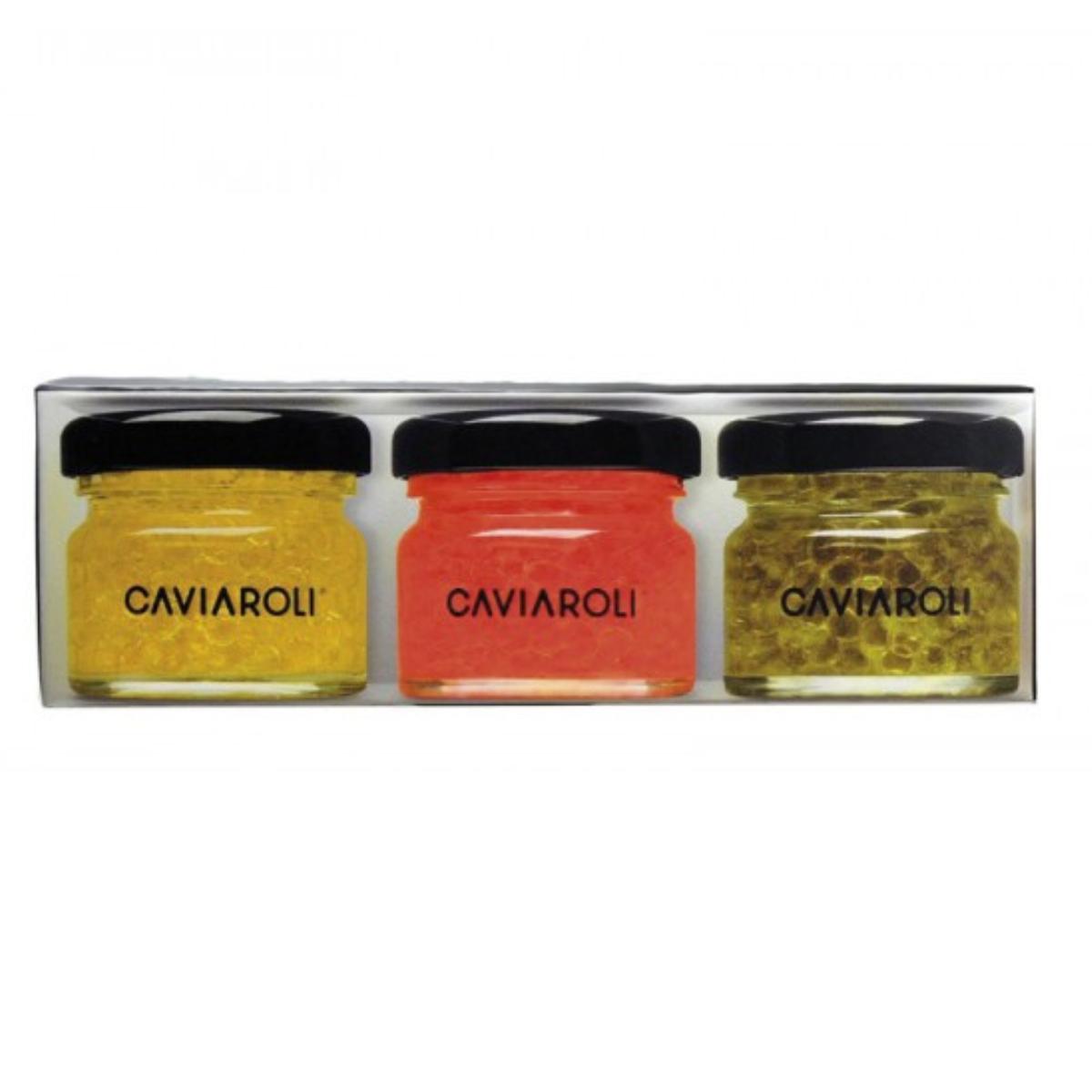Embalagem de esferas gelificadas 3 variedades x 20 g Caviaroli