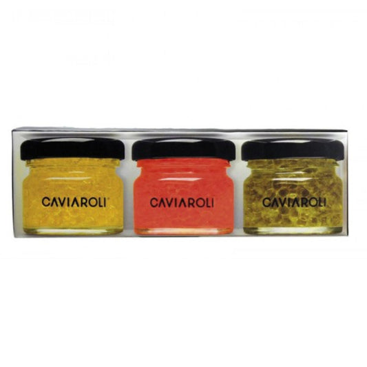 Embalagem de esferas gelificadas 3 variedades x 20 g Caviaroli