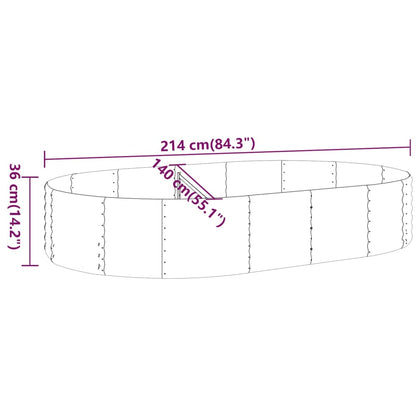 Jardinera Arriate Acero Galvanizado Verde 214x140x36 Cm_5