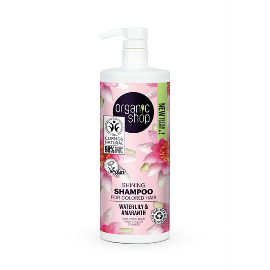 Champô Brilho de Nenúfar e Amaranto para Cabelo Pintado Organic Shop 1000 ml