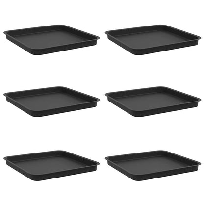 Bandeja Cuadrada Para Flores 6 Uds. Negro 36 X 36 X 3 Cm_0