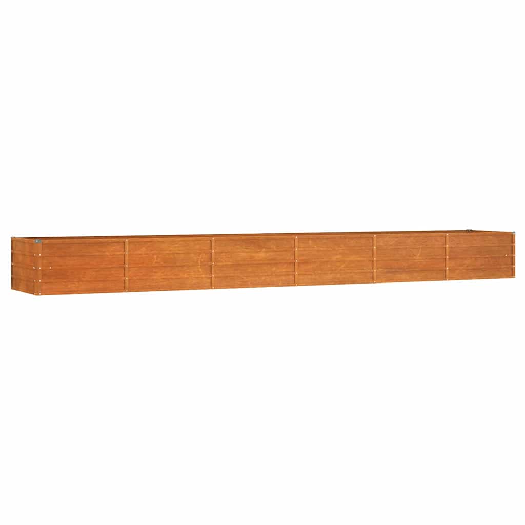 Arriate Oxidado De Acero Corten 480x80x45 Cm_0