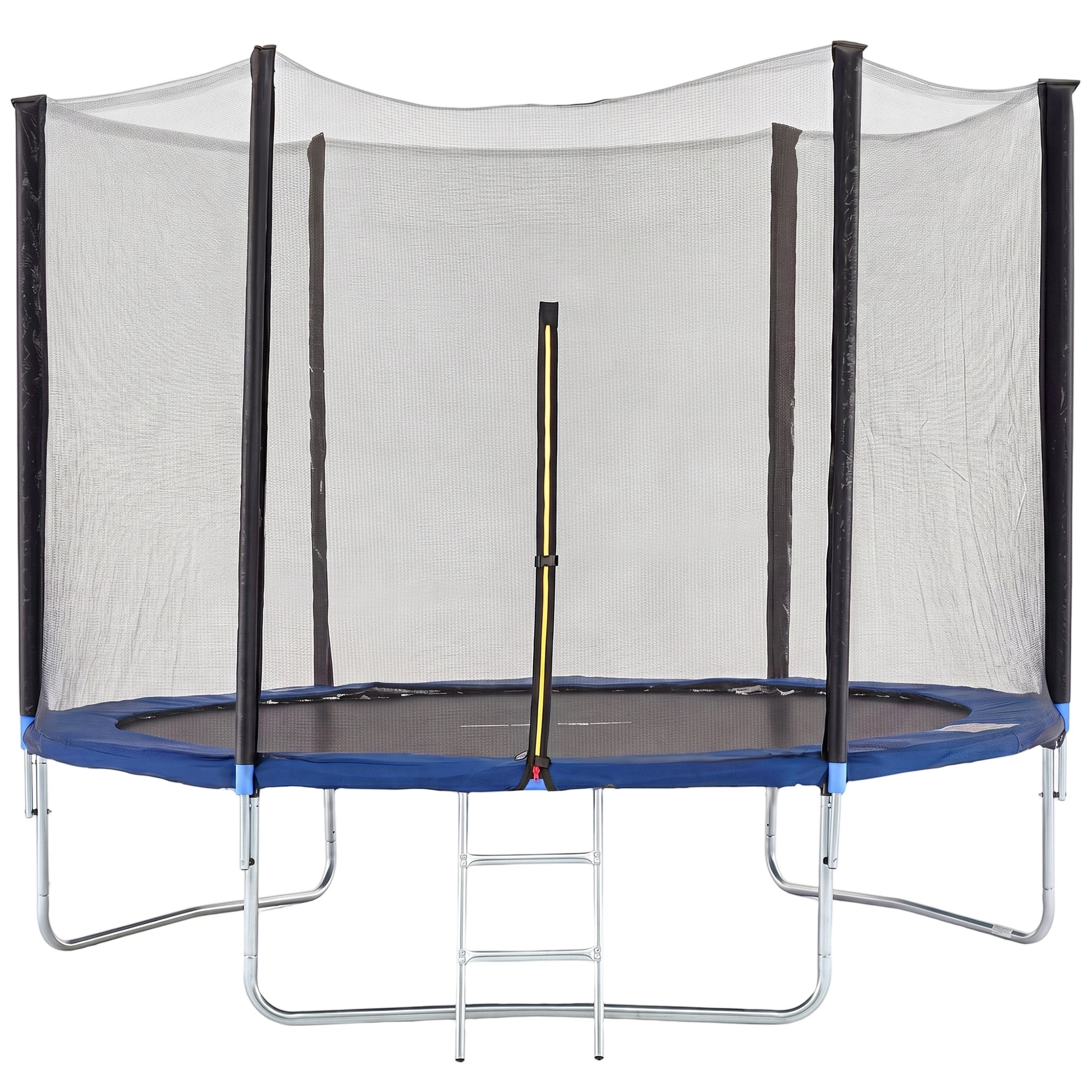 Sportnow Cama Elástica De Exterior Ø305x250 Cm Con Red De Seguridad Azul_0