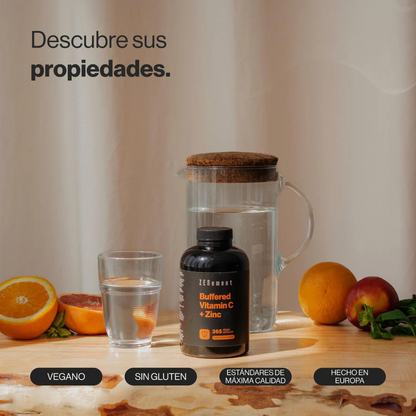 Vitamina C tamponada + zinco Zenement 365 cápsulas vegan
