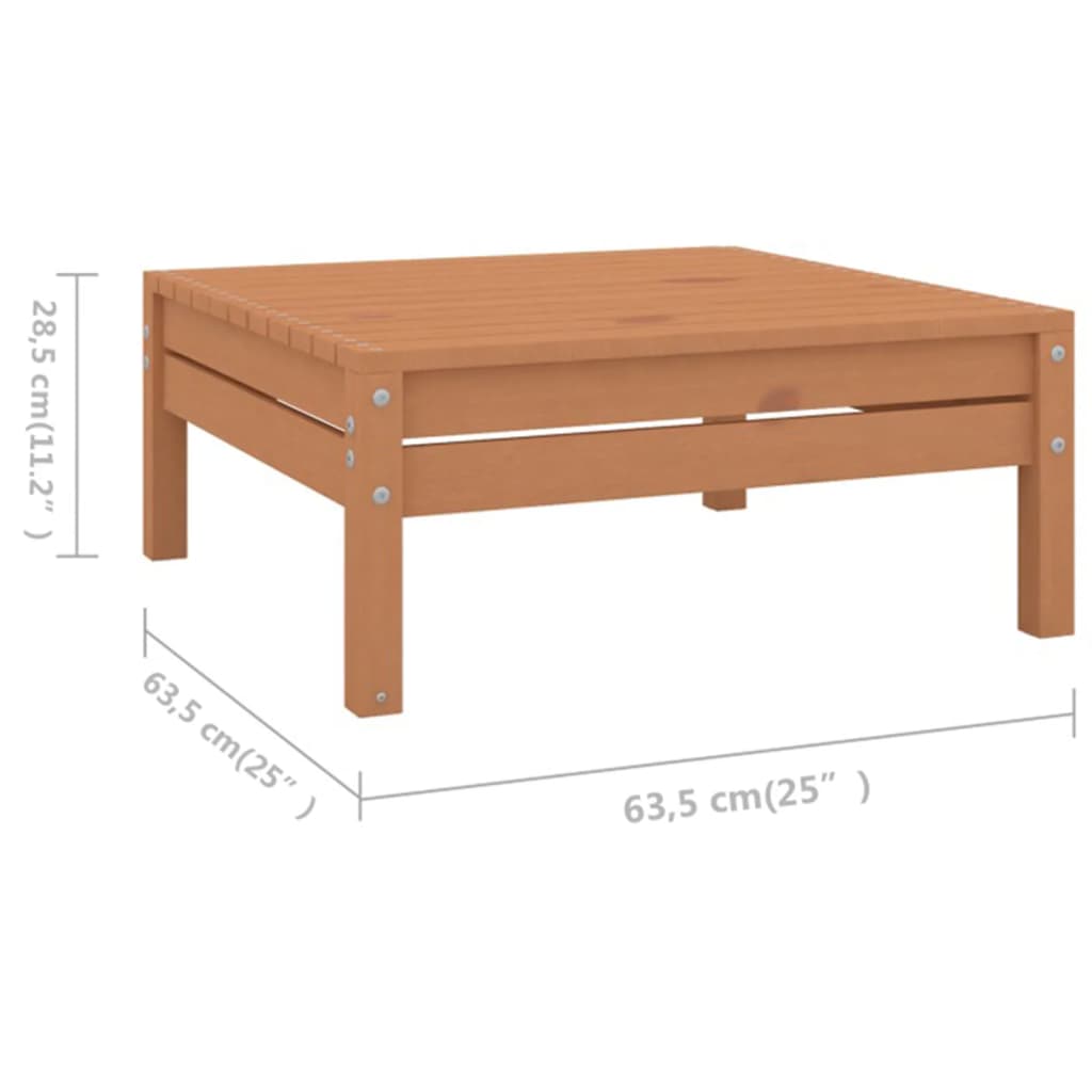 Juego Muebles De Jardín 4 Pzas Madera Maciza Pino Marrón Miel / Vetonek_3