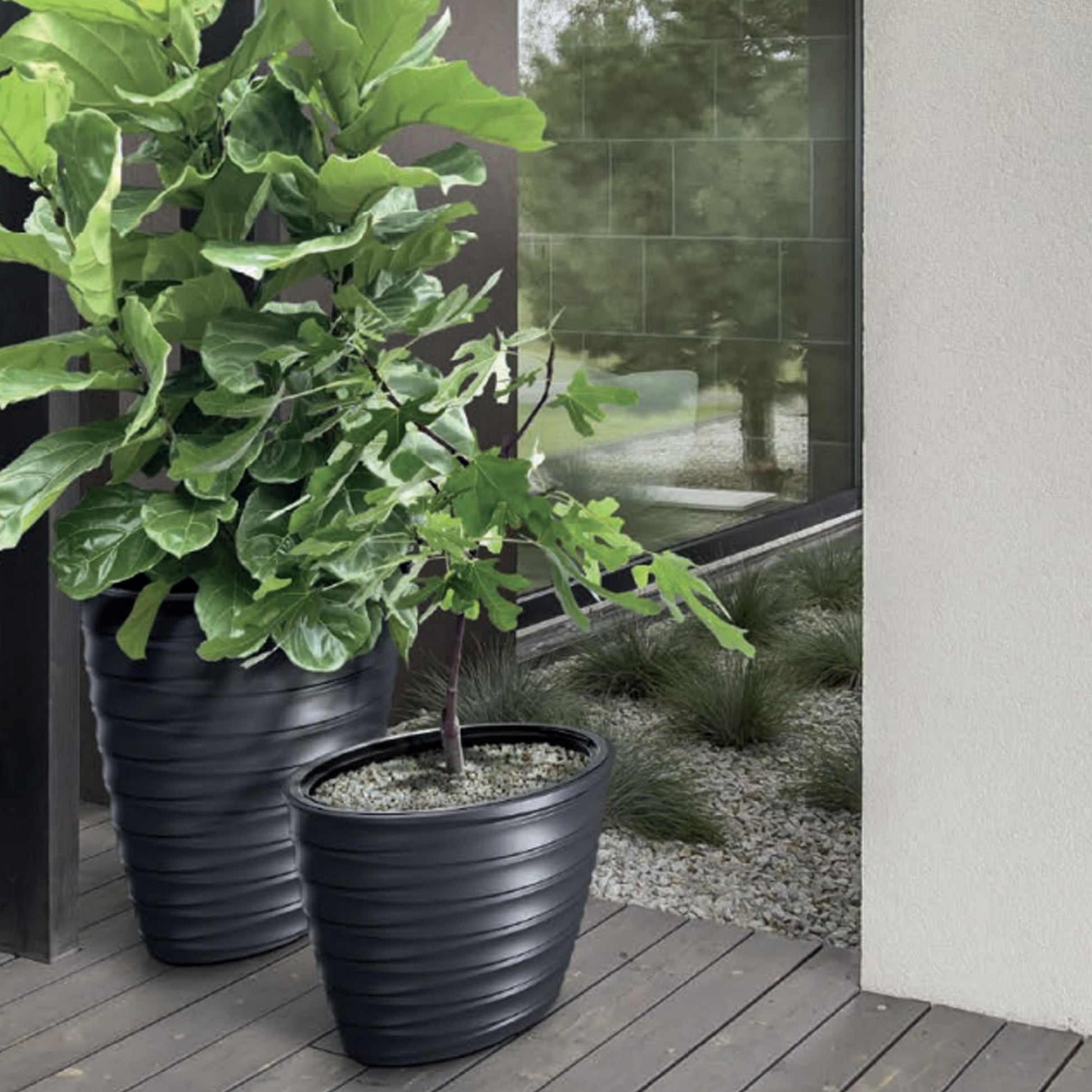 Maceta Freze - Oval 55l., Con Depósito, Dimensiones (mm) 593x393x420, Color Blanco_4