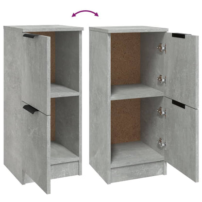 Aparadores 2 Uds Madera Contrachapada Gris Hormigón 30x30x70 Cm / Vetonek_3