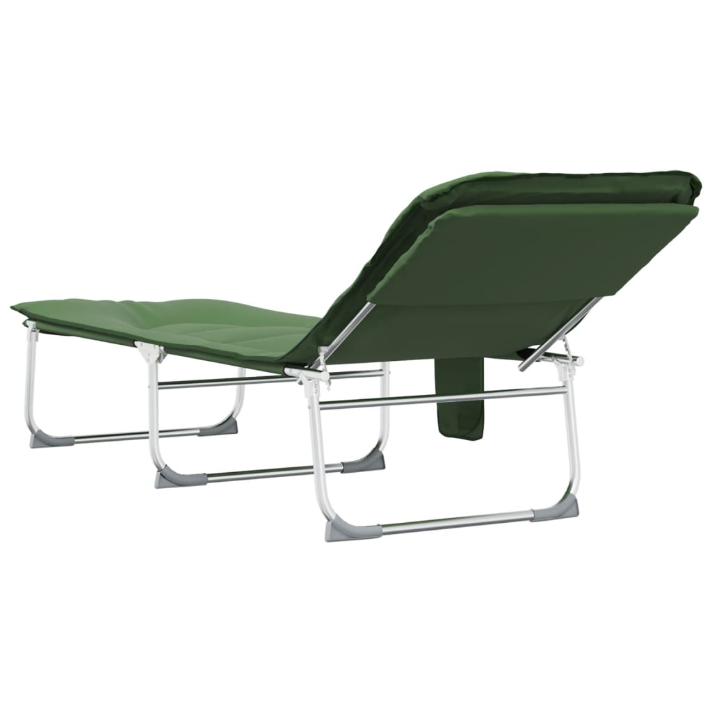 Tumbona Plegable Tela Verde Oscuro_4