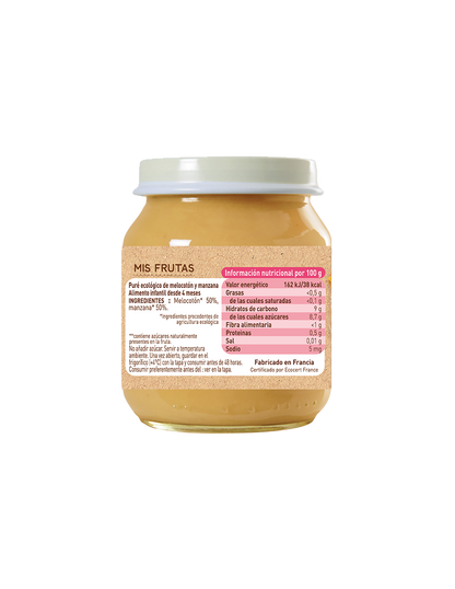 Babybio Pêssego e Maçã Pote 130g