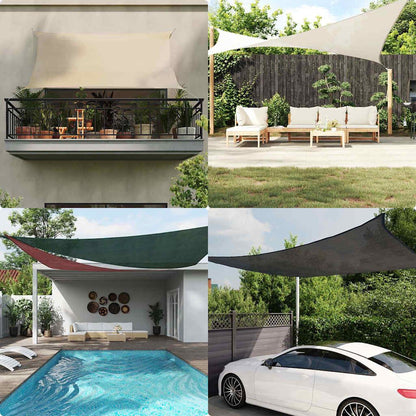 Vidaxl Toldo De Vela Rectangular Hdpe Amarillo 160 G/m² 5x6 M_1