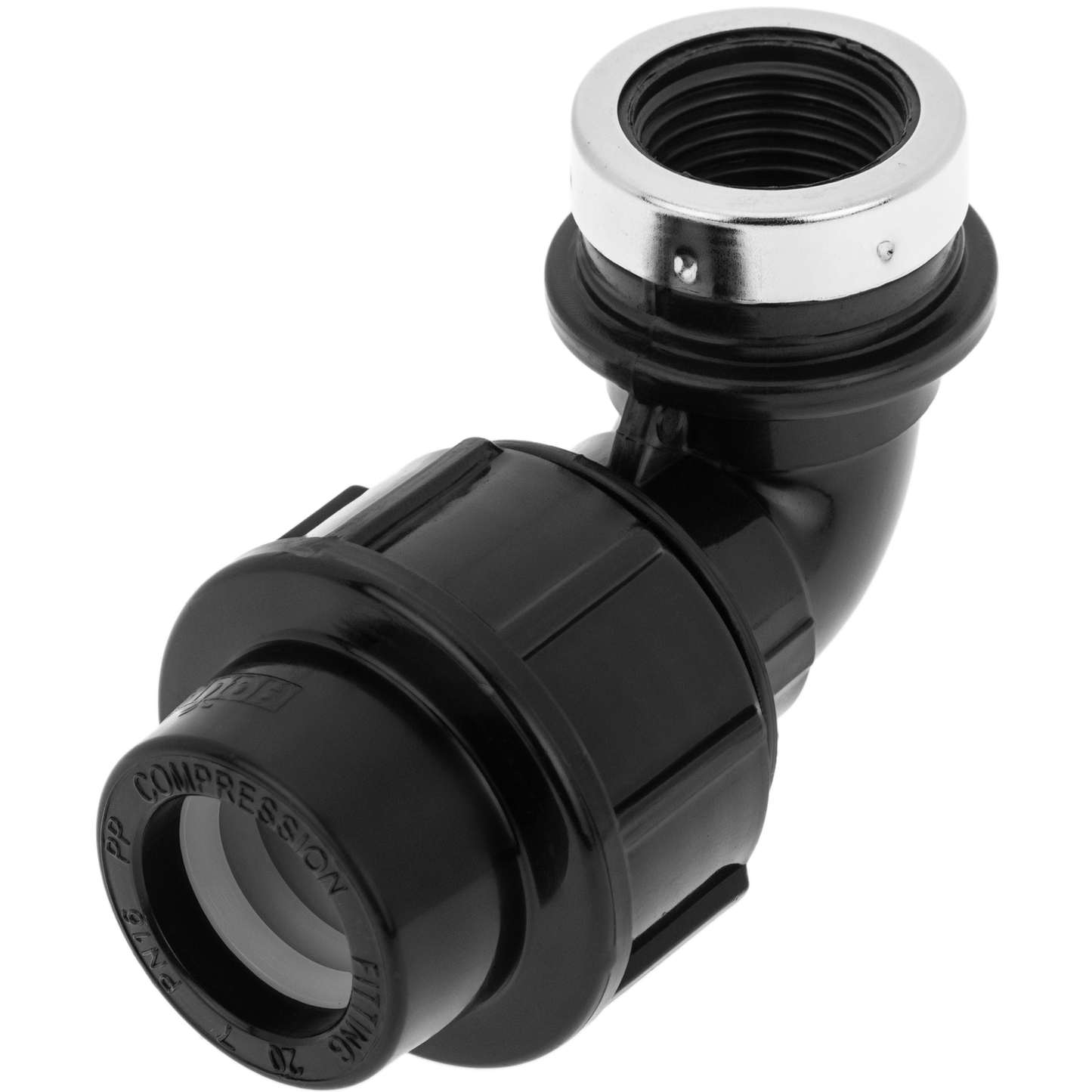 Terminal De Rosca Hembra Acodada De Polietileno 32 Mm X 1“ Para Sistema De Riego_0