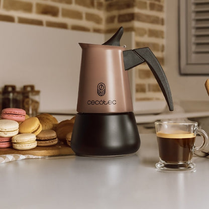 Cecotec Cafetera Italiana Piccolina 400 Bronze. 200ml, 4 Tazas De Café, Acero Inoxidable, Apta Todas Superficies, Filtro_2