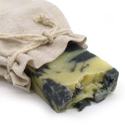 Jabón Natural Lodos Marinos 90g En Bolsa Regalo De Yute - Piel Mixta. Regula La Grasa - Evita El Acné - Elimina Toxinas_0