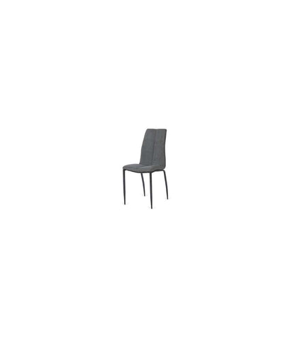 Pack De 4 Sillas Ronda Tapizadas En Gris Oscuro. 91 Cm (alto) 40 Cm (ancho) 60 Cm (fondo)_1