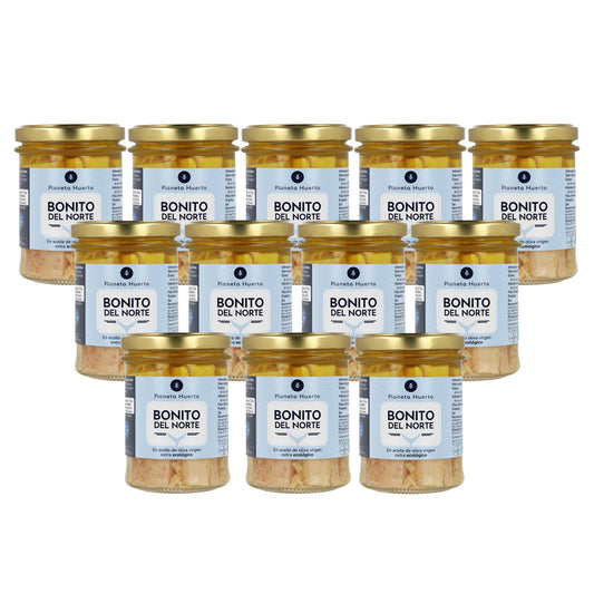 Pack 12x Atum Bonito do Norte em azeite virgem extra ECO Planeta Huerto 200 g