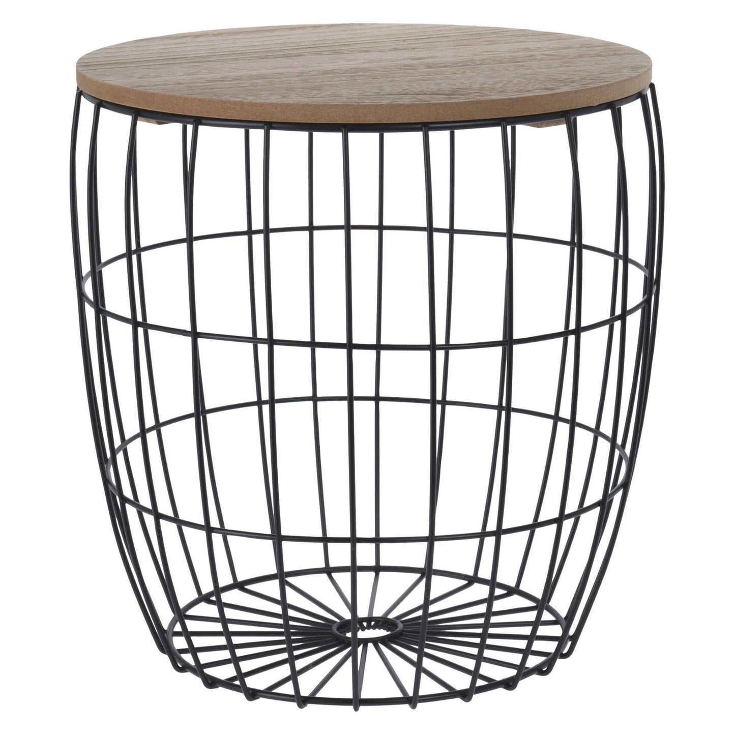 Well Home Juego De 3 Mesas Auxiliares En Metal Y Mdf Ø42,5ø37ø31cm_2
