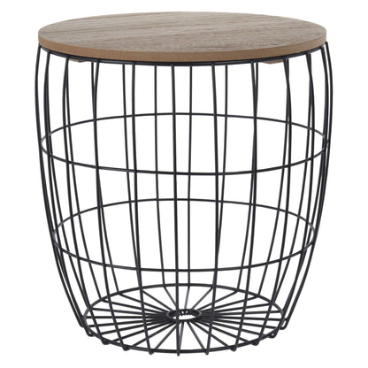 Well Home Juego De 3 Mesas Auxiliares En Metal Y Mdf Ø42,5ø37ø31cm_2