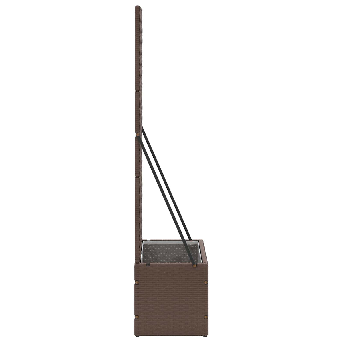 Jardín Enrejado Macetero Marrón 70 X 30 X 135 Cm Metal_3