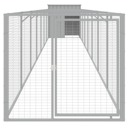 Caseta Perros Corral Acero Galvanizado Gris Claro 110x813x110cm_2