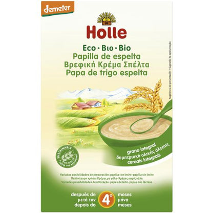 Papa de espelta biológica +4 meses Holle 250 g