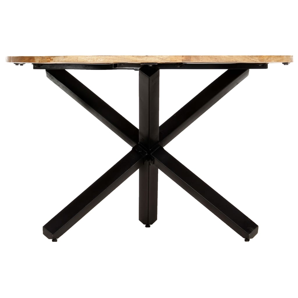 Mesa De Comedor Redonda De Madera Maciza De Mango 120x76 Cm_0