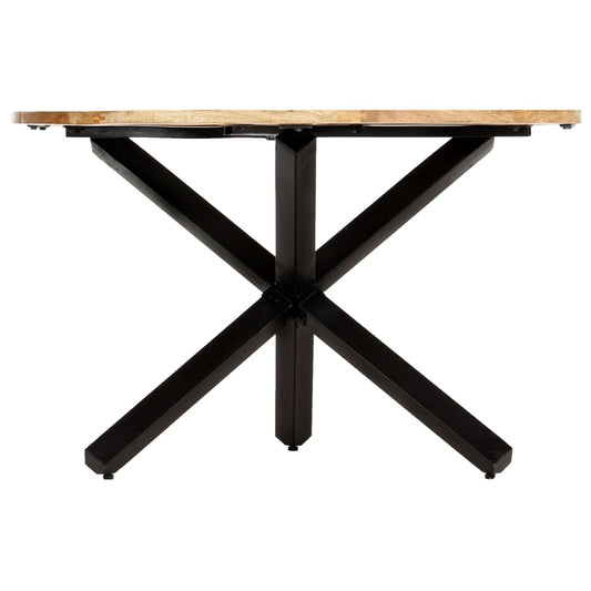 Mesa De Comedor Redonda De Madera Maciza De Mango 120x76 Cm_0