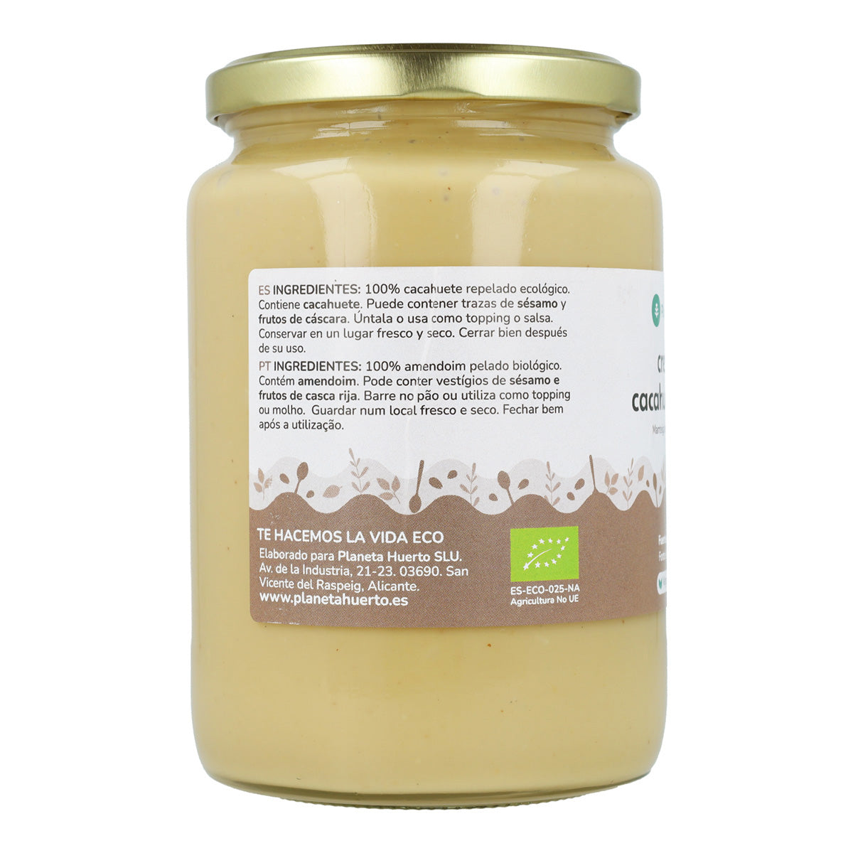 Manteiga de Amendoim Crocante ECO Planeta Huerto 700g